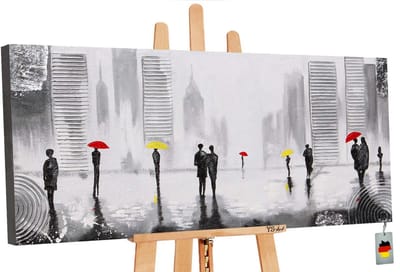 Canvas schilderij groot handgeschilderd aangename ontmoeting figuren – YS-Art Gallery – Luxe wanddecoratie voor woonkamer – Modern schilderij voor slaapkamer en kantoor