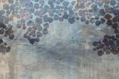 Fotobehang - Blue Leaves Abstract 375x250cm - Vliesbehang