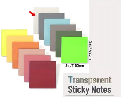 Transparante Plaknotities – 50 vellen – Frosted Cloud – PET Veelkleurig – Leuk Kerstcadeau, Sinterklaascadeau of Schoencadeau – Cadeaus onder €5 – Perfect voor Bullet Journal en Boek Annotatie