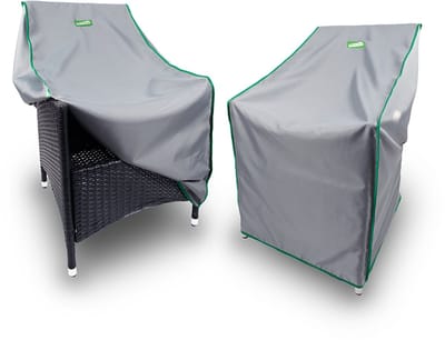 Gardenpassion® Stoelhoes - Stoel cover - Weersbestendig - Outdoor Stoelhoes - 58 x 60 x 80 Cm - Grijs