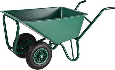 Tuin kruiwagen 130L met 2 wielen - ideale transportoplossing voor tuin en bouw