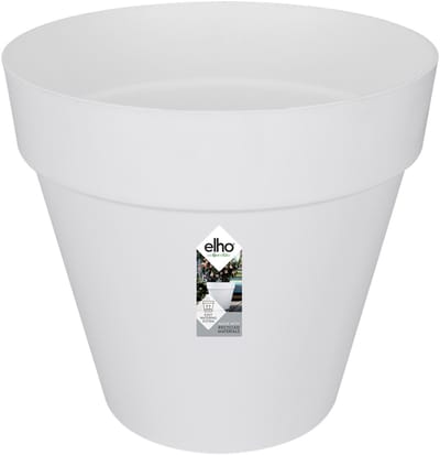 Elho Loft Urban Rond 60 - Grote Bloempot voor Buiten - Waterreservoir - 100% Gerecycled Plastic - Ø 58.0 x H 54.0 cm - Wit