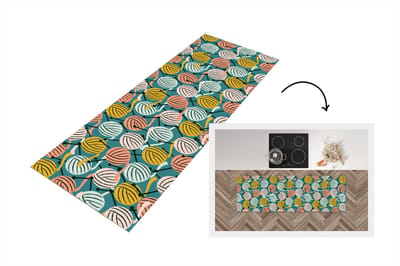 Keukenloper - Loper keuken - Breien - Wol - Patronen - 150x50 cm - Keukenloper vinyl