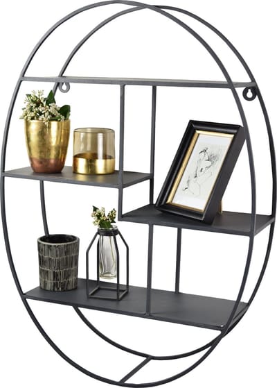 LOFT42 Wally Wandrek Ovaal Zwart - Metaal - 50x70x15
