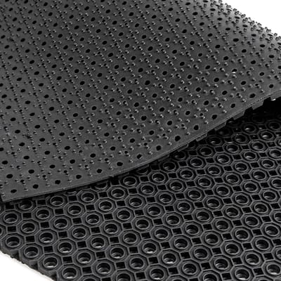 Rubbermat - Rubber ringmat - 100x100cm - Dikte 13mm - Extra zwaar - Deurmat rubber
