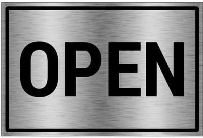 Open bord - gecoat brushed aluminium - grijs zwart | 30 x 20 cm