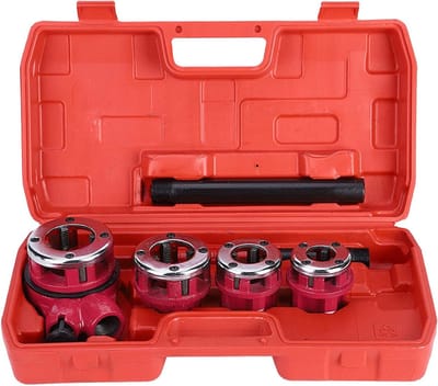 Draadsnijset voor loodgietersbuizen - Hoogwaardige 4-delige set inclusief 1/2", 3/4", 1" en 1-1/4" gereedschap
