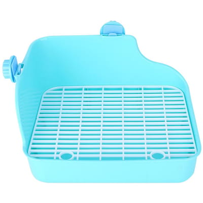Vierkante Vorm Huisdier Toilet Klein Dier Toilet voor Konijn Chinchilla Cavia Kooi Gebruik Groen white