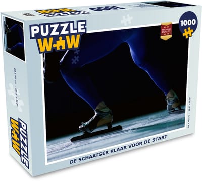 Puzzel De schaatser klaar voor de start - Legpuzzel - Puzzel 1000 stukjes volwassenen
