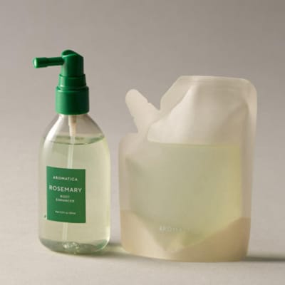AROMATICA Rozemarijn Hoofdhuid Scaling Tonic Set (100ml + 100ml Navulling) Anti-haaruitval Koelende Spray ROSEMARY