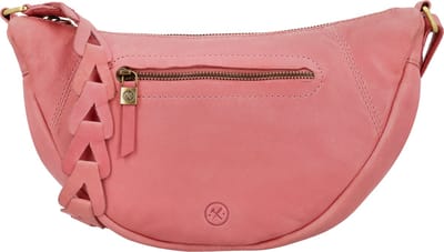 Hide & Stitches Daydreamer Crossbody Schoudertas - Heuptas - Festivals - Fanny Pack - Leren Dames Tas - Lichtroze