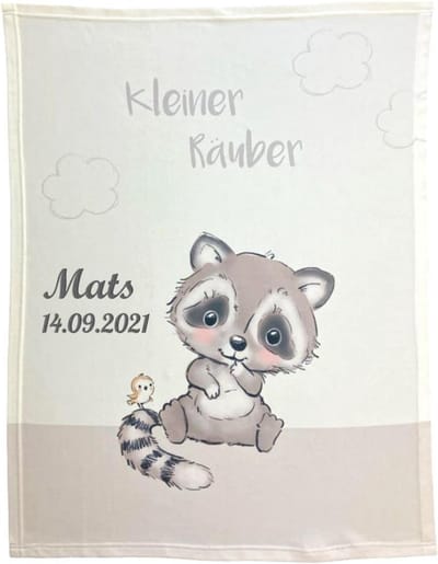 Gepersonaliseerde Babydeken Naam Geborduurd Zacht Peach 75x100cm
