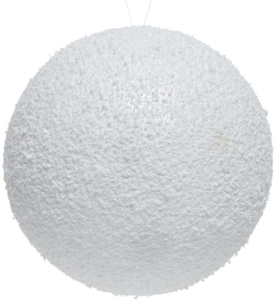 Decoris Grote sneeuw kerstbal - D14 cm - kunststof - Sneeuwdecoratie - sneeuwbal - winterse sfeer