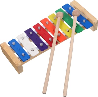 Kinder Xylofoon - Muziekinstrument Peuters - Muziek Ontdekken - Duurzaam Metaal - Compact Formaat - Multi