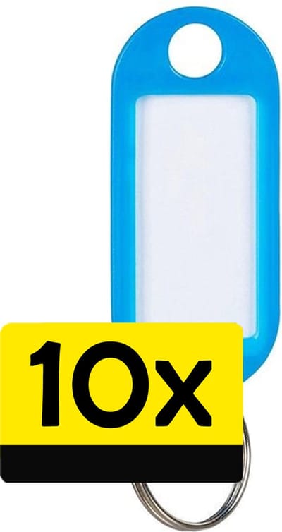 Sleutellabels Label Sleutel Sleutelhanger Gekleurde Bagagelabel Sleutelhanger Reislabel - Blauw - 10 Stuks
