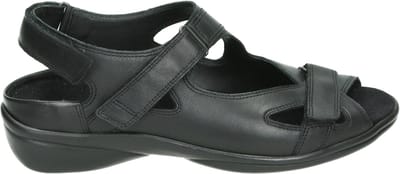 Durea 7258 G - Volwassenen Platte sandalenDames Sandalen - Kleur: Zwart - Maat: 38