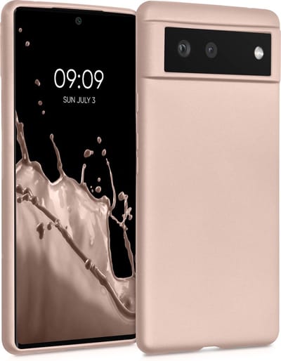 kwmobile telefoonhoesje geschikt voor Google Pixel 6 - Hoesje voor smartphone - Back cover in metallic roségoud