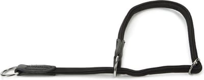 Beeztees leren wurgband Buffalo rond. Zwart. 60 cm x 10 mm.