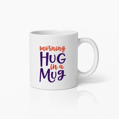 Ochtendknuffel in een Mok 330ml – Koffiebeker met Positieve Tekst – Cadeau voor Koffie- en Theeliefhebbers