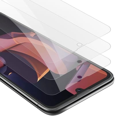 Cadorabo 3x Screenprotector geschikt voor Blackview A50 4G - Beschermende Pantser Film in KRISTALHELDER - Getemperd (Tempered) Display beschermend glas in 9H hardheid met 3D Touch