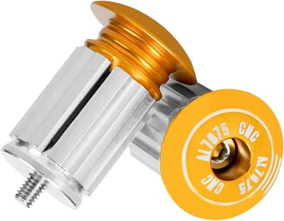 Stuureindpluggen - Stuurgrepen Stuurdoppen - Fietsen Verbeteren - Aluminiumlegering - 2.3x3.2 cm - Goud