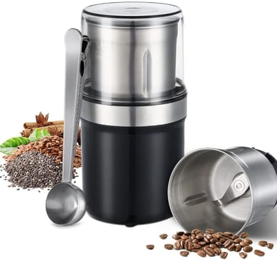 SNJY® Koffiemolen Electrisch - Koffiebonen Maler - Koffiebonen Machine - 300 W - Inhoud 100 g - Zwart