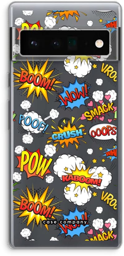 Case Company® - Hoesje geschikt voor Google Pixel 6 Pro hoesje - Pow Smack - Soft Cover Telefoonhoesje - Bescherming aan alle Kanten en Schermrand