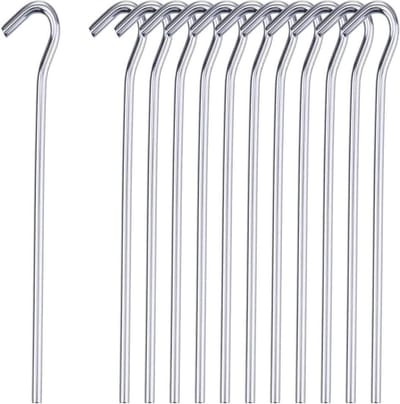 Tentharingen - 30 Stuks - Gegalvaniseerd Staal - Tent spijker - 23 CM Lang - Staal - 5MM Ø