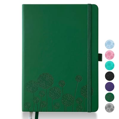 Allecto - Notitieboek Agenda voor Vrouwen - A5 Leren Journaling Notebooks - 200 Pagina's Reisdagboek - Groen - Inclusief Penhouder - Geschikt voor ...