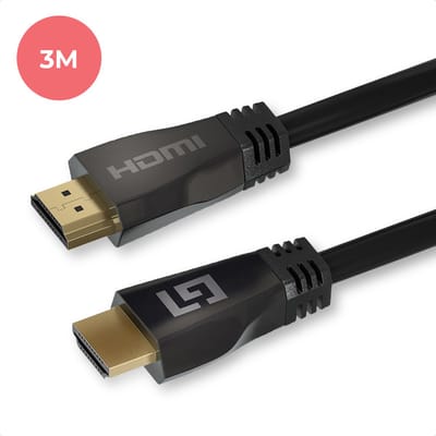 LifeGoods HDMI 2.1 Kabel - 3 Meter - 4K (120 Hz) en 8K (60 Hz) - 18Gbps - Ultra High Speed - Zwart