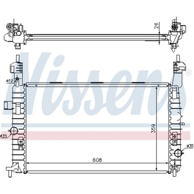 Radiator, motorkoeling NISSENS 63087A