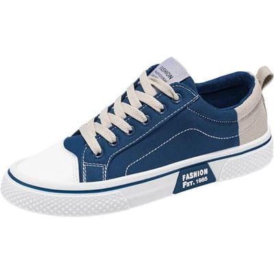 Four Seasons Explosieve Canvas Schoenen Herenschoenen Boardschoenen Mode Schoenen Ademend Antislip Heren- en Dames Casual Schoenen 44 blue