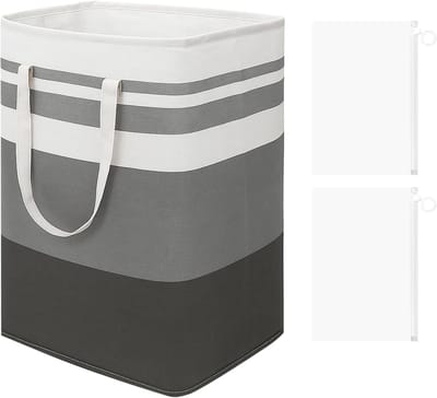 Vouwbare Wasmand 75L met 2 Opbergzakken, Grote Wasverzamelaar voor Badkamer, Slaapkamer en Studentenhuis, Ideaal voor Kinderen en Thuisgebruik