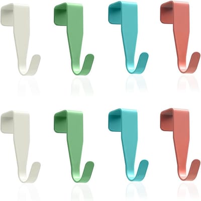 Deurhaken Set van 8 Stuks, RVS Kledinghaken voor Slaapkamer, Badkamer en Kledingkast, Ideaal voor Badjassen en Accessoires