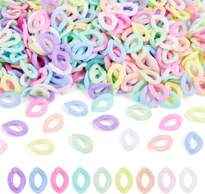 700 Stuks Opaque Acryl Schakelringen, Ovale Twist Ringen voor Kettingen Maken, DIY Projecten en Creatieve Accessoires