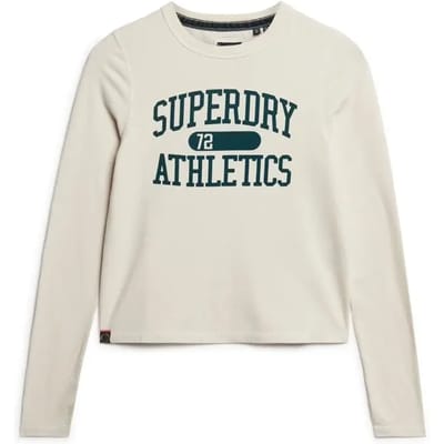 Superdry - Athletic Essentials slimfit ringertop met lange mouwen - Dames - Lange mouwen shirts
