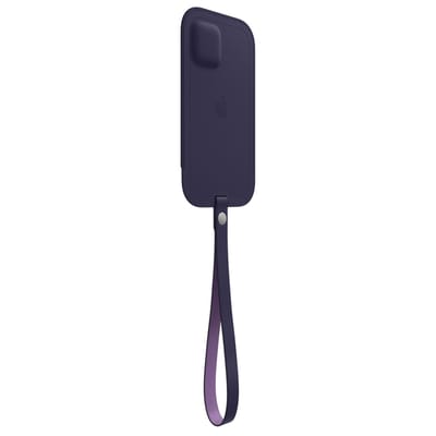 Apple - Leren hoesje met Koord - MagSafe - iPhone 12 Mini - Donkerpaars / Violet
