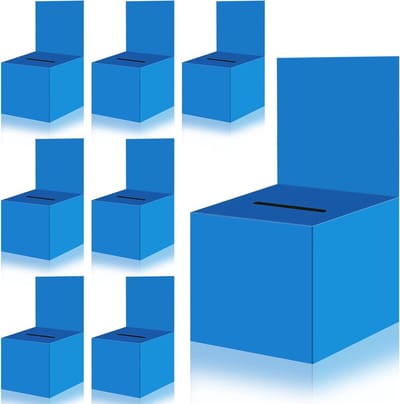 Loterij Dozen - Stembus Donatie Box - Evenementen Organiseren - Met Verwijderbare Header - 6 x 6 x 6 Inch