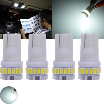 LED Interieurverlichting Auto - Auto Lampen Xenon Wit - Interieur Verlichten - 24SMD High Power LEDs - 10 mm Diameter