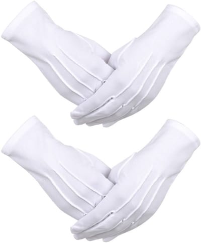 Handschoenen formele heren dames smoking katoenen handschoenen voor parade politie Usher kerk eer guard kerstman