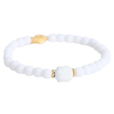 Armband buddha wit - love ibiza