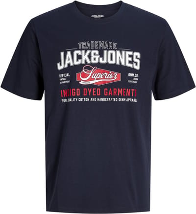 JACK & JONES- JJELOGO TEE SS O-NECK 2 COL AW26 SN - Heren - T-shirt