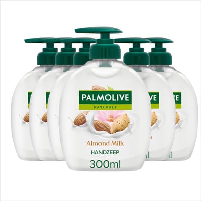 Palmolive Handzeep Naturals Amandel Melk - 6 x 300 ml - Voordeelverpakking