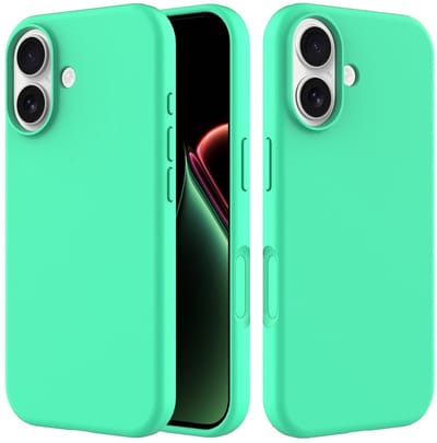 Coverup Hoesje - Geschikt voor iPhone 17 Hoesje - Coverup Liquid Colour Back Cover - Mint Green