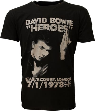 David Bowie Heroes Earls Court T-Shirt - Officiële Merchandise - L