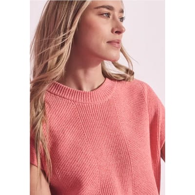 Mouwloze chenille trui