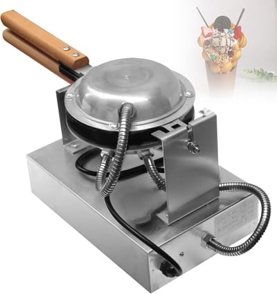 Wafelijzer - Eierkoek machine - Lekkere wafels maken - 1400 watt vermogen - Compact formaat - Zilverkleurig