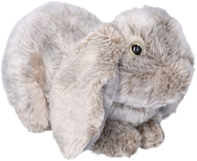Nature Planet pluche hangoor konijn knuffeldier - grijs - 28 cm - Konijnen knuffels - Cadeau - Knuffelbeesten