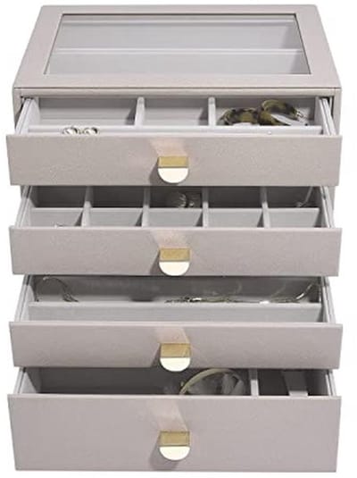 Juwelendoosje Taupe Classic - Set van 4 met Lades voor Sieraden