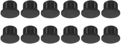Dailygoods- Gatplug 14mm Diameter - Zachte Stopper - Flexibele Stopper - Zwart - 12 Stuks - Geschikt voor 13-14mm Gat